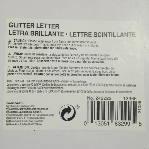 Gold glitter letters - Picture 2 of 2